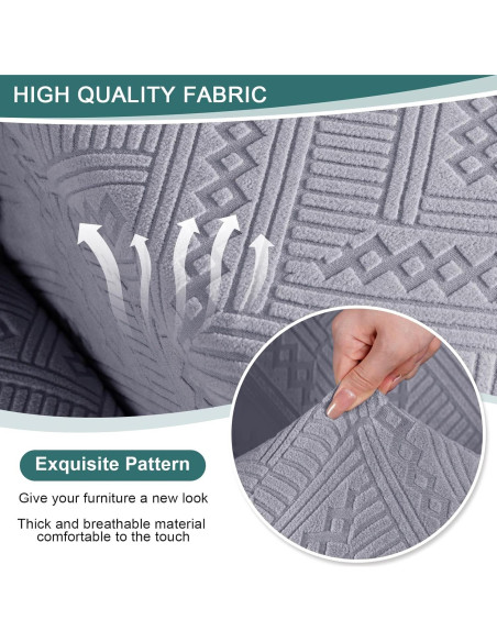 Cubierta de Sofá Reclinable Ruaozz 1 Plaza Gris Claro