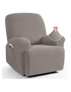 Funda Reclinable TAOCOCO 4 Piezas 1 Asiento Marrón Claro