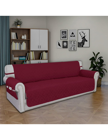 Funda de Sofá Impermeable Easy-Going XX-Large Rojo Navidad