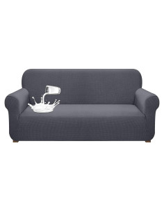 Funda de Sofá Impermeable Petrilife Grande Gris Antideslizante