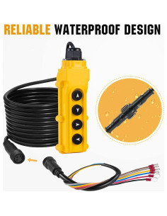 Interruptor Botón 4 Vías ECO-WORTHY 12V Control Remoto 2