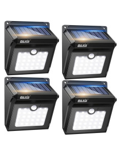 Luces Solares BAXIA 4 Paquetes 400 Lúmenes con Sensor
