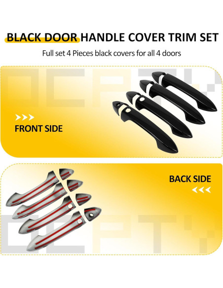 Cubiertas de Manijas de Puerta OCPTY 4 Piezas para Honda