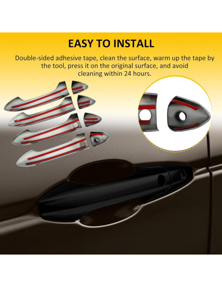 Cubiertas de Manijas de Puerta OCPTY 4 Piezas para Honda