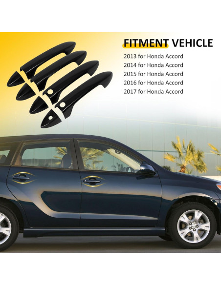 Cubiertas de Manijas de Puerta OCPTY 4 Piezas para Honda