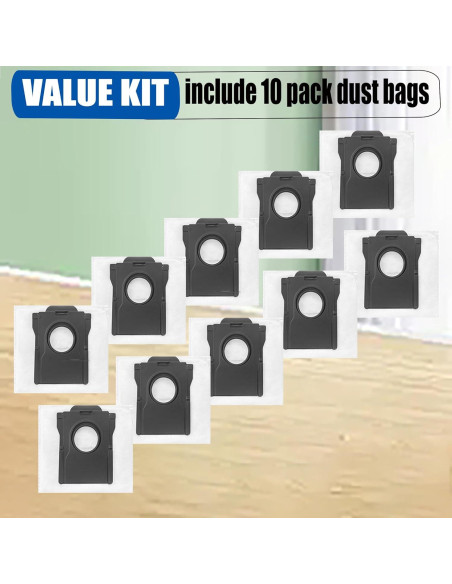 10 Bolsas de Polvo Desechables para Aspiradora Dreame