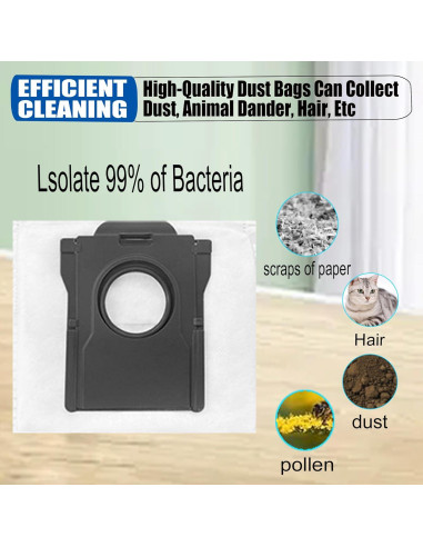 10 Bolsas de Polvo Desechables para Aspiradora Dreame