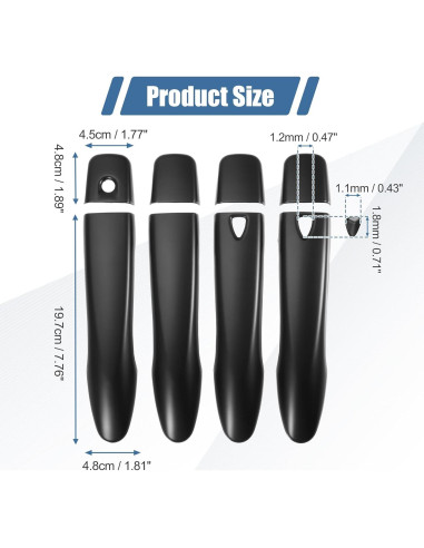 Cubierta de Manija de Puerta Nissan Rogue 2014-2019 uxcell