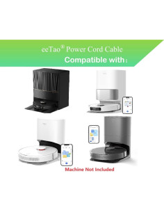 Cable de carga CA 3 clavijas eeTao para dreame L10S L20 D10s 2