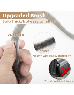 Barrera de Puerta de Goma KNEELISA 99 cm Aislamiento Acústico 2