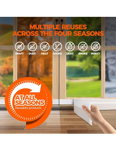 Tapón Reutilizable para Corrientes de Aire Holikme 104 cm Blanco 2