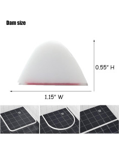 Barrera de agua para ducha Ynotus 59" (149,86 cm) blanca 2