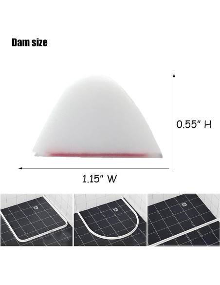 Barrera de agua para ducha Ynotus 59" (149,86 cm) blanca