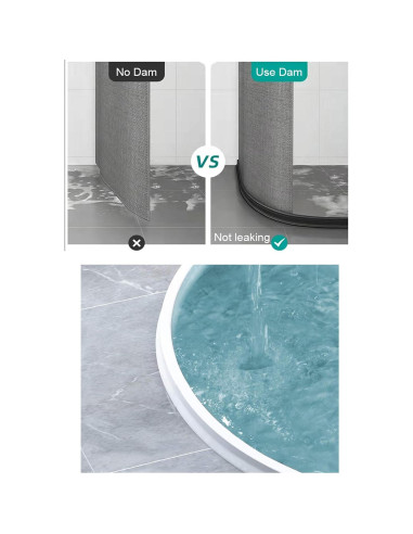 Barrera de agua para ducha Ynotus 59" (149,86 cm) blanca