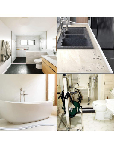 Barrera de agua para ducha Ynotus 59" (149,86 cm) blanca