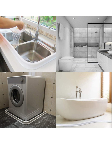 Guardián de Salpicaduras de Agua Ynotus 149.86 cm Blanco