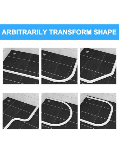 Dique de Ducha Plegable Duzzy 170 cm Blanco Accesible