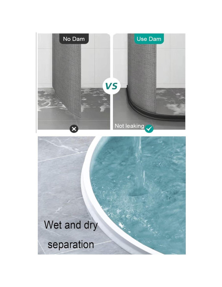 Barrera de Ducha Plegable Ynotus 67" x 3" Alta Blanca