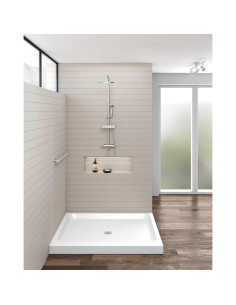 Base de Ducha Acrílica Doble Umbral 106x76 cm Antideslizante 2