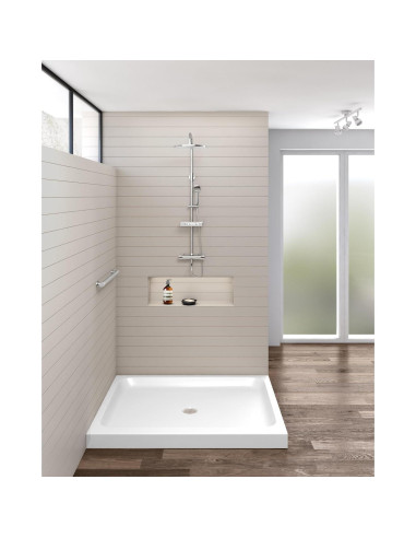 Base de Ducha Acrílica Doble Umbral 106x76 cm Antideslizante