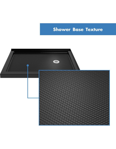 Base de Ducha DreamLine SlimLine 121,9x86,4cm Negro Drenaje Derecho