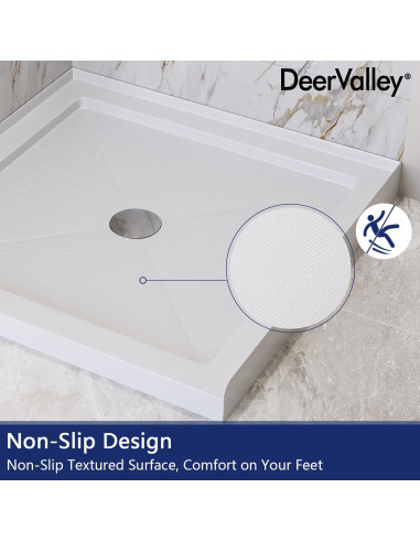 Base de Ducha Acrílica DeerValley 88.9x88.9cm Blanco