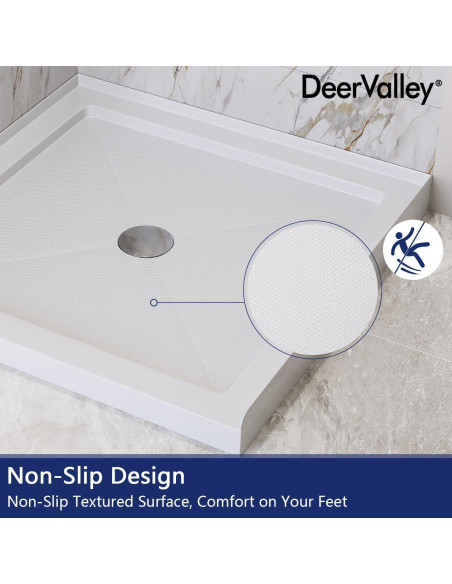 Base de Ducha Acrílica DeerValley 88.9x88.9cm Blanco