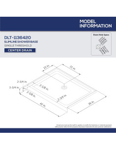 Base de Ducha DreamLine SlimLine 106,7x91,4 cm Negro 2