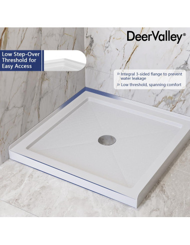 Base de Ducha Acrílica DeerValley 88.9x88.9cm Blanco