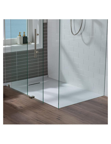 Base de Ducha Woodbridge 80 x 120 cm Sin Umbral Blanco