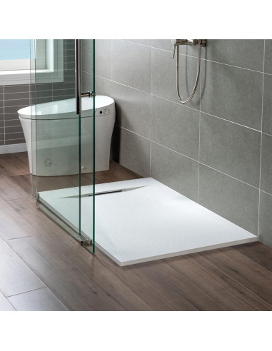 Base de Ducha Woodbridge 80 x 120 cm Sin Umbral Blanco