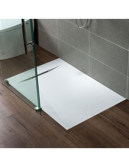 Base de Ducha Woodbridge 80 x 120 cm Sin Umbral Blanco
