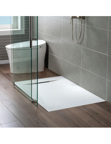 Base de Ducha Woodbridge 80 x 120 cm Sin Umbral Blanco