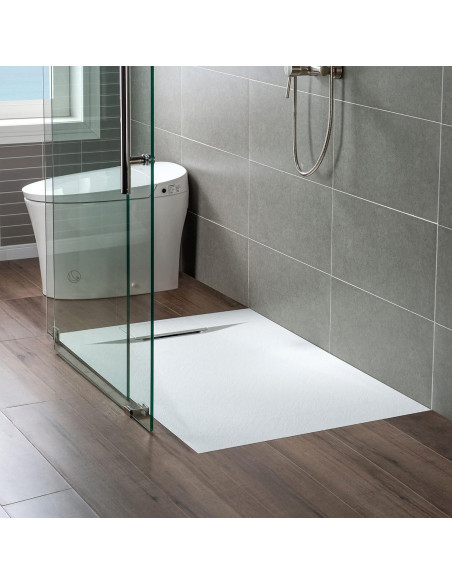 Base de Ducha Woodbridge 80 x 120 cm Sin Umbral Blanco