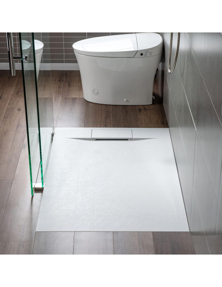Base de Ducha Woodbridge 80 x 120 cm Sin Umbral Blanco