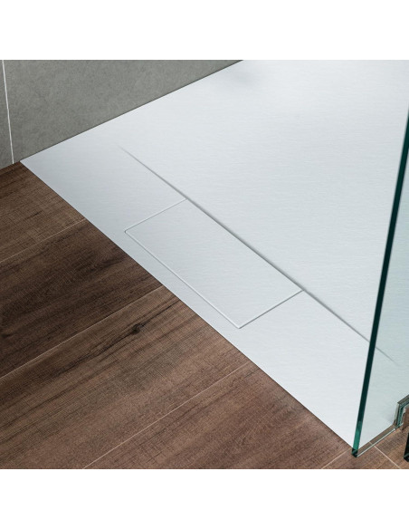 Base de Ducha Woodbridge 80 x 120 cm Sin Umbral Blanco