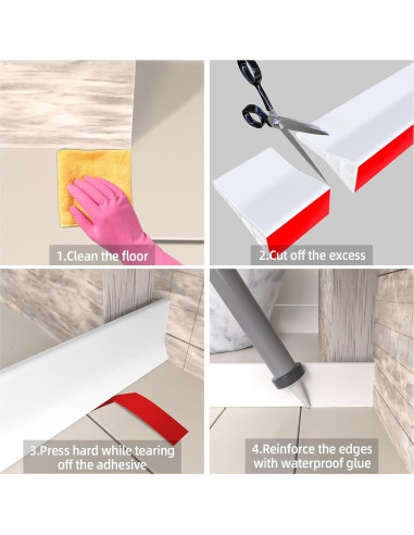 Dique de Agua Duzzy 190 cm para Ducha 3.5 cm Altura