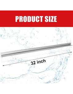 Riel de Goteo para Puerta de Ducha PRERUICHI 81,28 cm Cromo 2