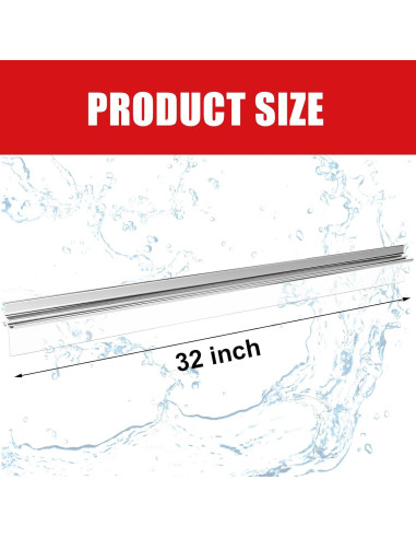 Riel de Goteo para Puerta de Ducha PRERUICHI 81,28 cm Cromo