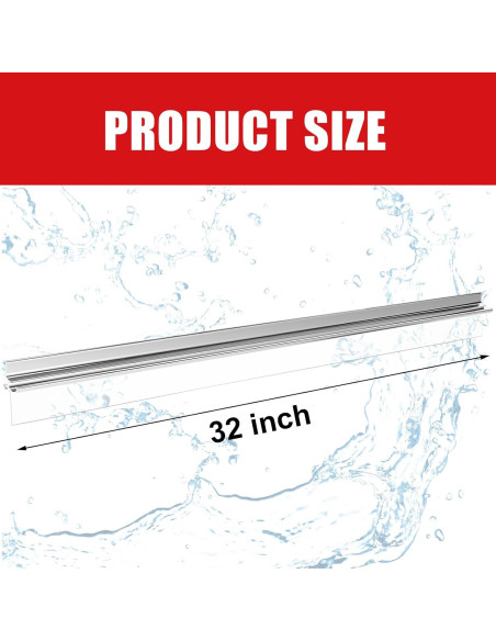 Riel de Goteo para Puerta de Ducha PRERUICHI 81,28 cm Cromo