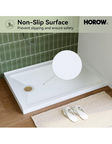 Base de Ducha Rectangular HOROW 121,9x81,3 cm Antideslizante