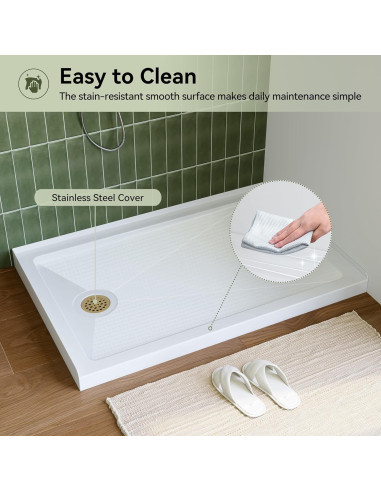 Base de Ducha Rectangular HOROW 121,9x81,3 cm Antideslizante
