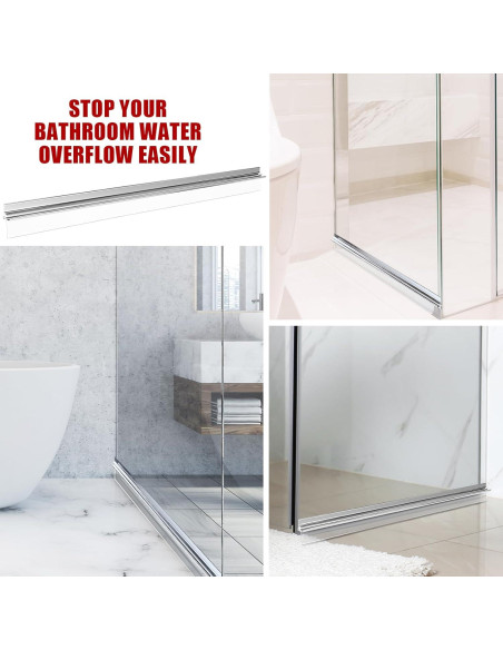 Riel de Goteo para Puerta de Ducha PRERUICHI 81,28 cm Cromo