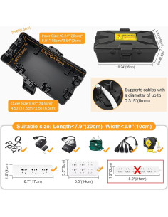 Caja de Conexión Eléctrica Impermeable Preciva 26x15x9cm 2