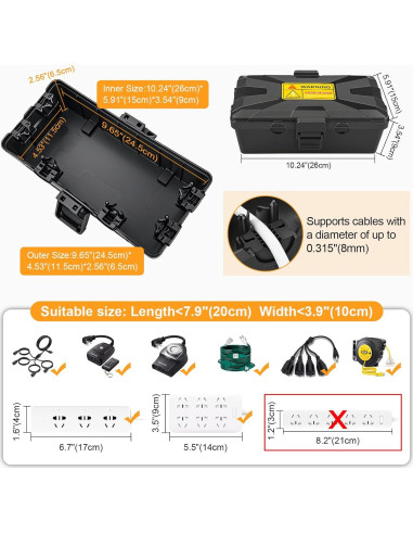 Caja de Conexión Eléctrica Impermeable Preciva 26x15x9cm