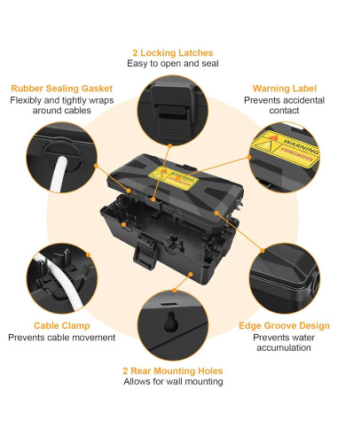 Caja de Conexión Eléctrica Impermeable Preciva 26x15x9cm