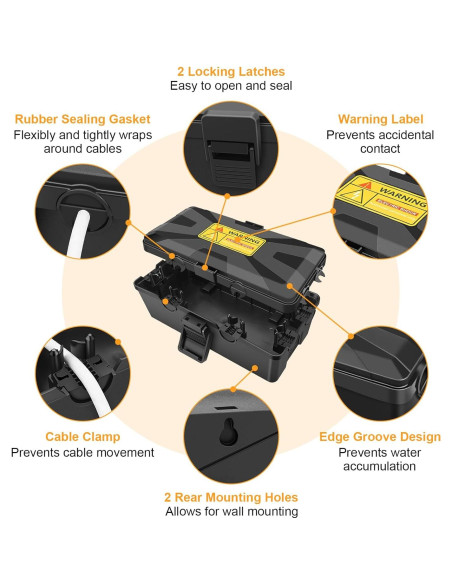 Caja de Conexión Eléctrica Impermeable Preciva 26x15x9cm