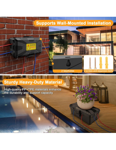 Caja de Conexión Eléctrica Impermeable Preciva 26x15x9cm