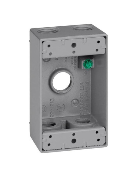 Caja 1-Gang 5 Agujeros Sigma Electric 14.5 cm Gris