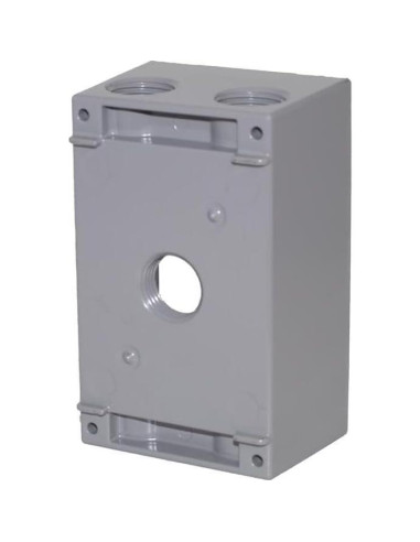 Caja 1-Gang 5 Agujeros Sigma Electric 14.5 cm Gris